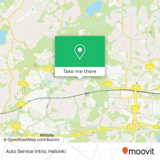 Auto Service Intrio map