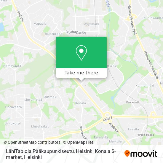 LähiTapiola Pääkaupunkiseutu, Helsinki Konala S-market map