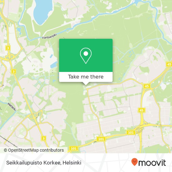 Seikkailupuisto Korkee map