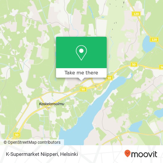 K-Supermarket Niipperi map