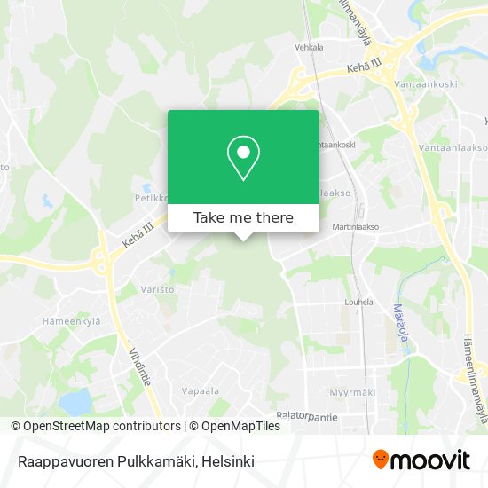 Raappavuoren Pulkkamäki map