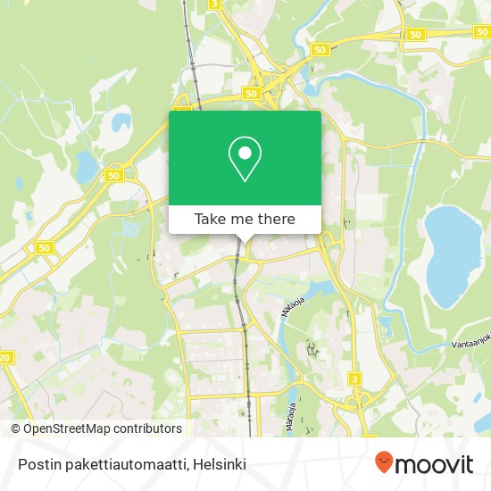 Postin pakettiautomaatti map