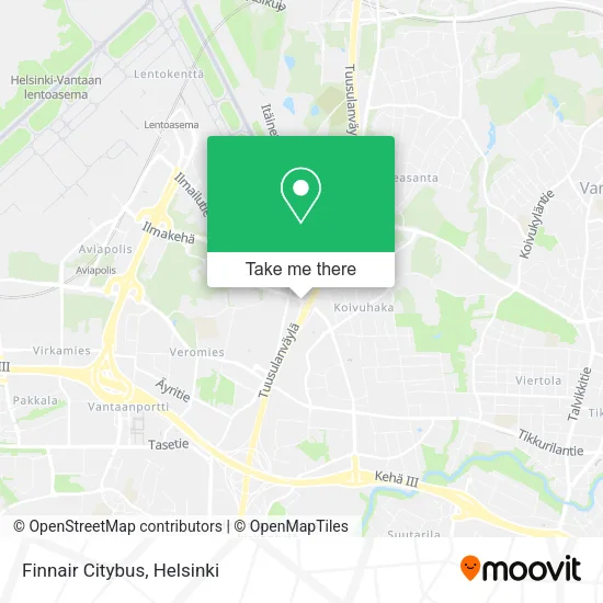 Finnair Citybus map