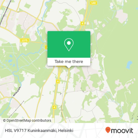 HSL V9717 Kuninkaanmäki map