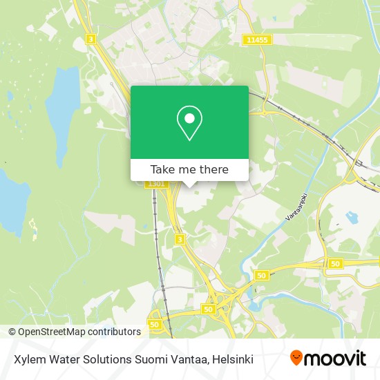 Xylem Water Solutions Suomi Vantaa map