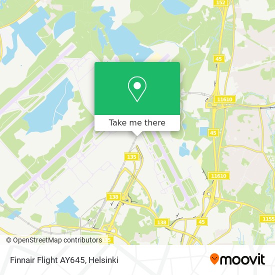 Finnair Flight AY645 map