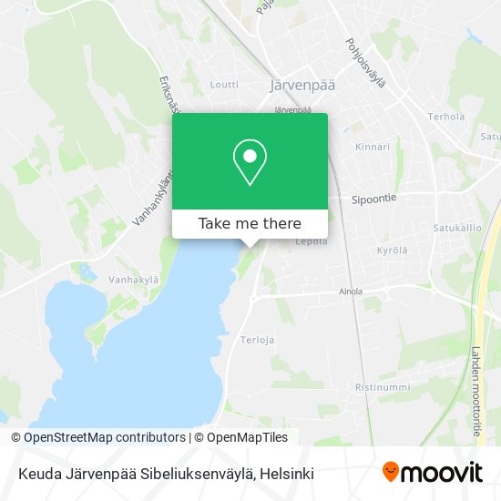 Keuda Järvenpää Sibeliuksenväylä map