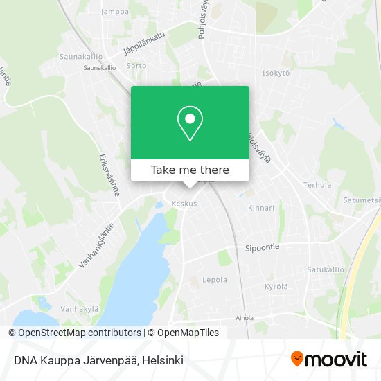 How to get to DNA Kauppa Järvenpää by Train or Bus?