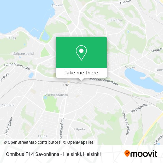 Onnibus F14 Savonlinna - Helsinki map