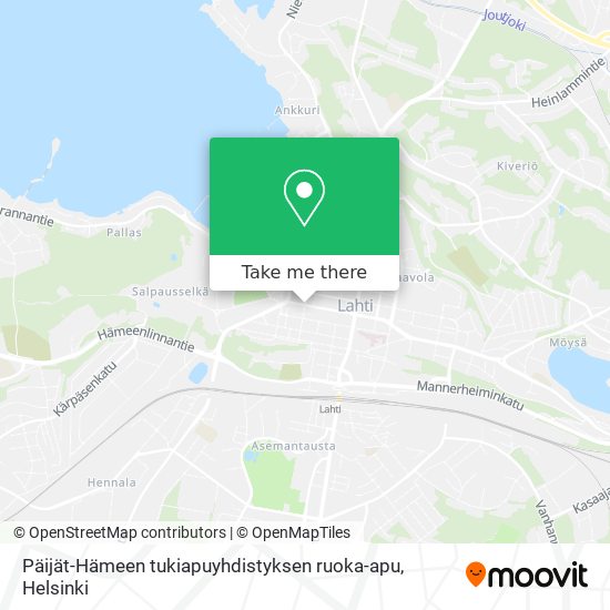 How to get to Päijät-Hämeen tukiapuyhdistyksen ruoka-apu in Lahti by Bus or  Train?