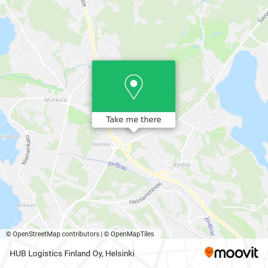 HUB Logistics Finland Oy map