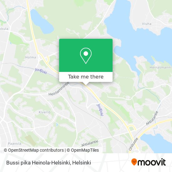 Bussi pika Heinola-Helsinki map