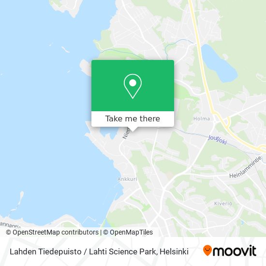 Lahden Tiedepuisto / Lahti Science Park map