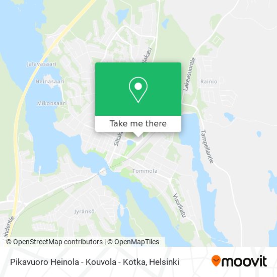 Pikavuoro Heinola - Kouvola - Kotka map