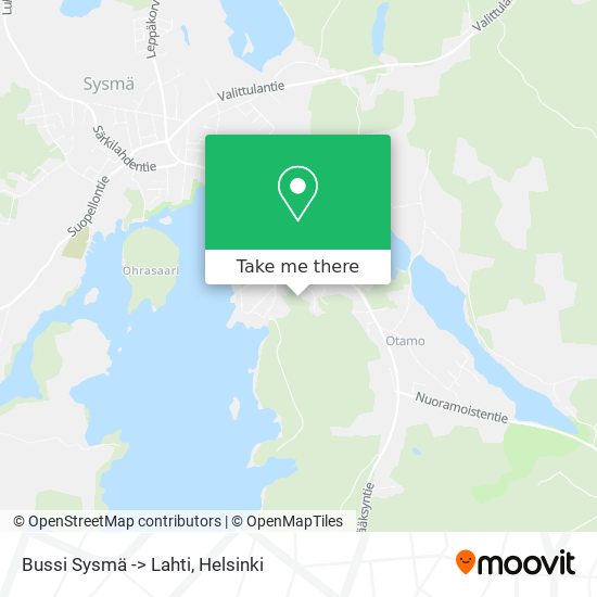 Bussi Sysmä -> Lahti map