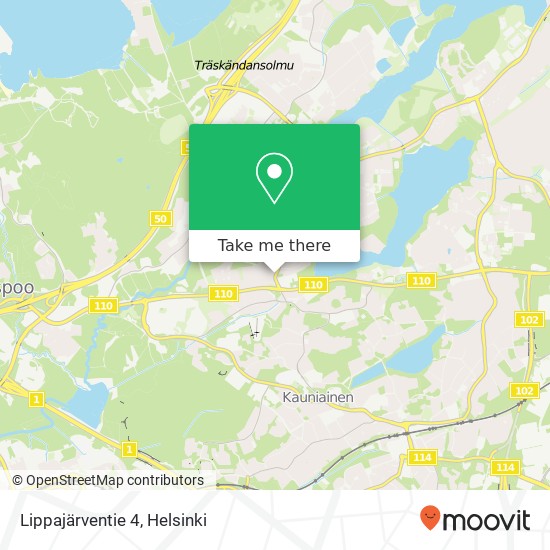 Lippajärventie 4 map