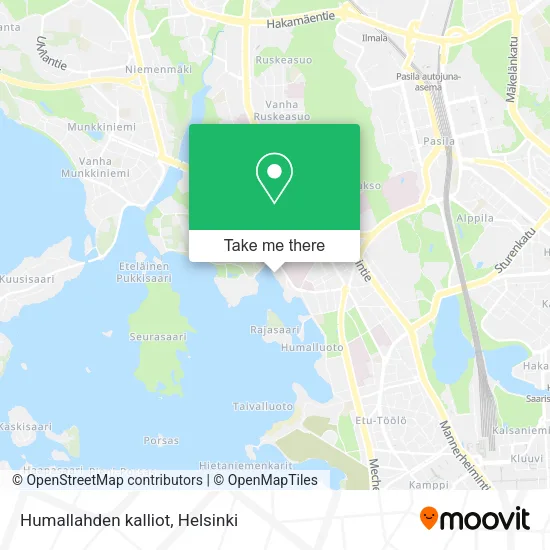 Humallahden kalliot map