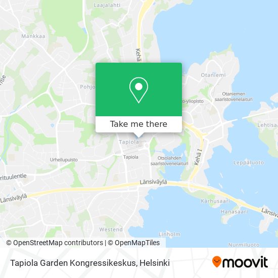 Tapiola Garden Kongressikeskus map