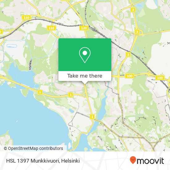 HSL 1397 Munkkivuori map