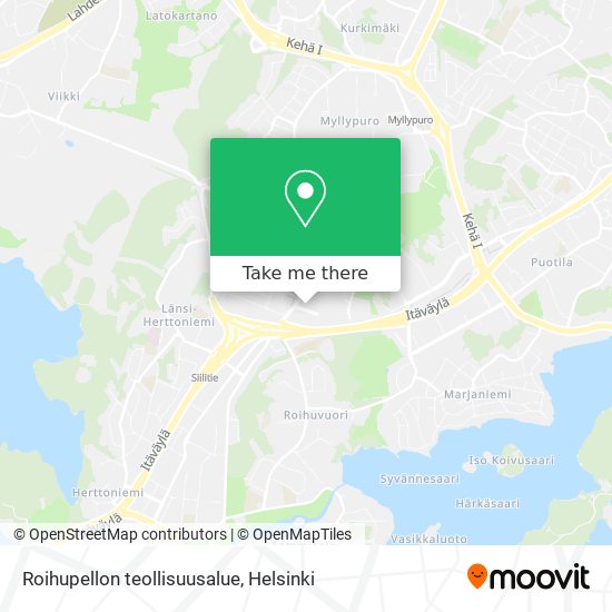 Roihupellon teollisuusalue map