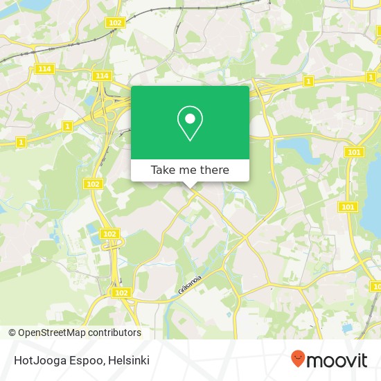 HotJooga Espoo map