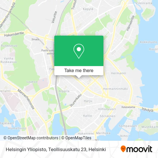 Helsingin Yliopisto, Teollisuuskatu 23 map