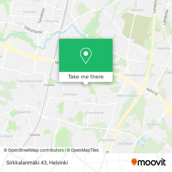 Sirkkalanmäki 43 map
