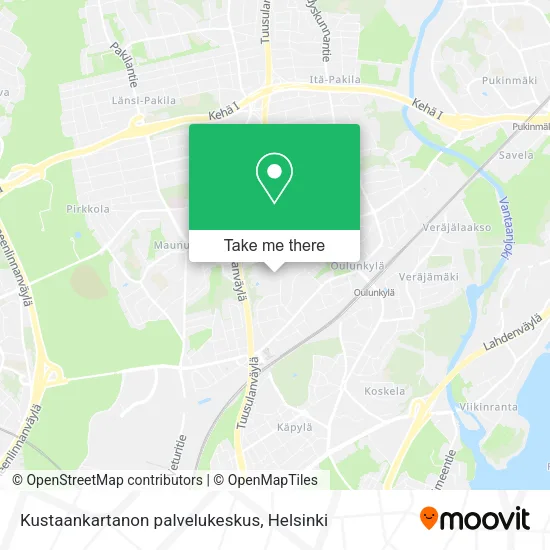 Kustaankartanon palvelukeskus map