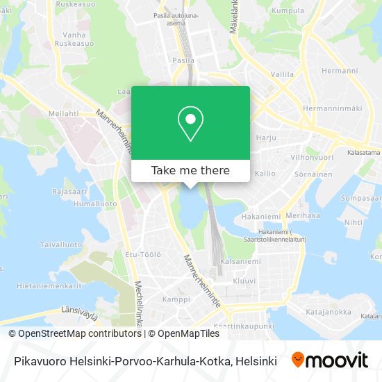 Pikavuoro Helsinki-Porvoo-Karhula-Kotka map