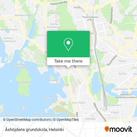 Åshöjdens grundskola map