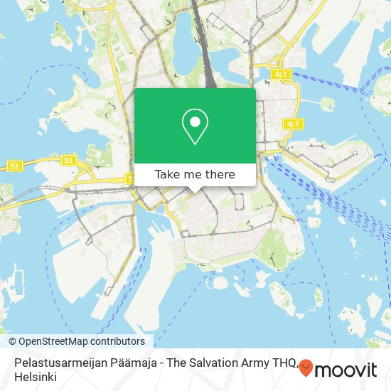 Pelastusarmeijan Päämaja - The Salvation Army THQ map