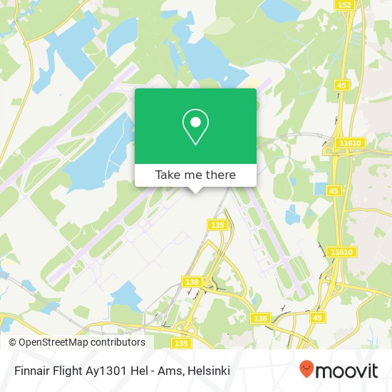 Finnair Flight Ay1301 Hel - Ams map