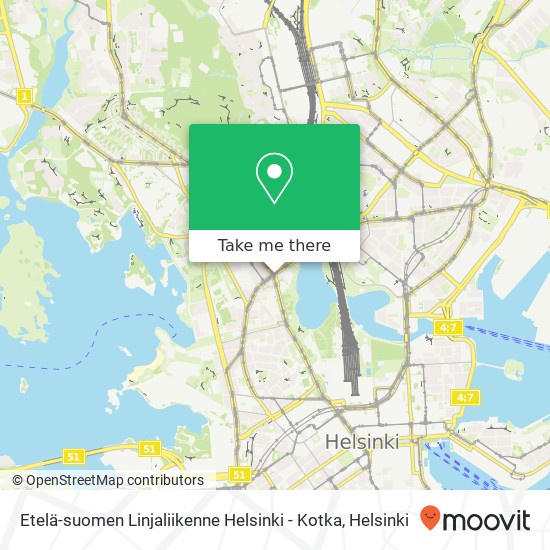 Etelä-suomen Linjaliikenne Helsinki - Kotka map