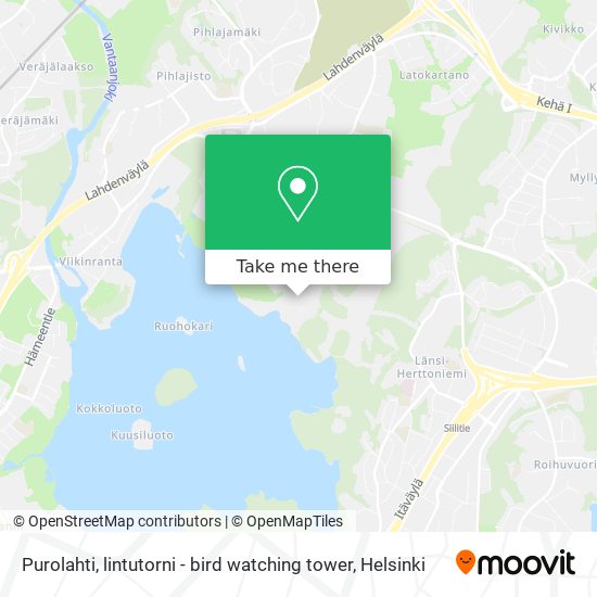 Purolahti, lintutorni - bird watching tower map