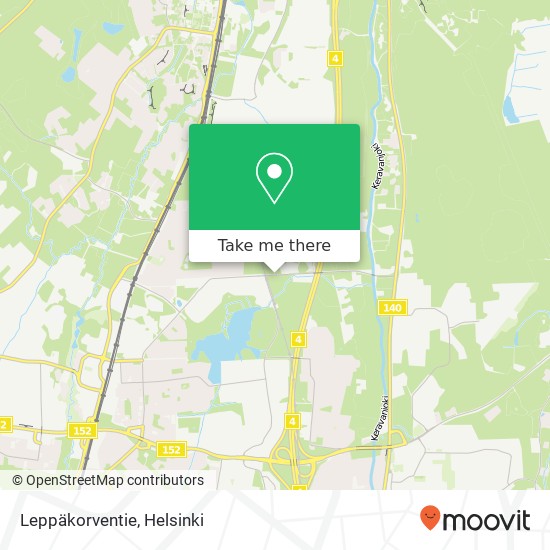 Leppäkorventie map