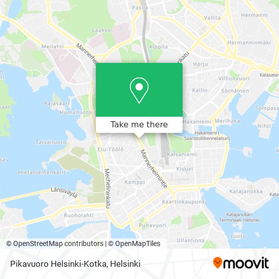 Pikavuoro Helsinki-Kotka map