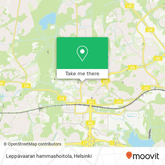 Leppävaaran hammashoitola map