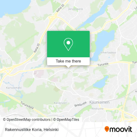 Rakennusliike Koria map