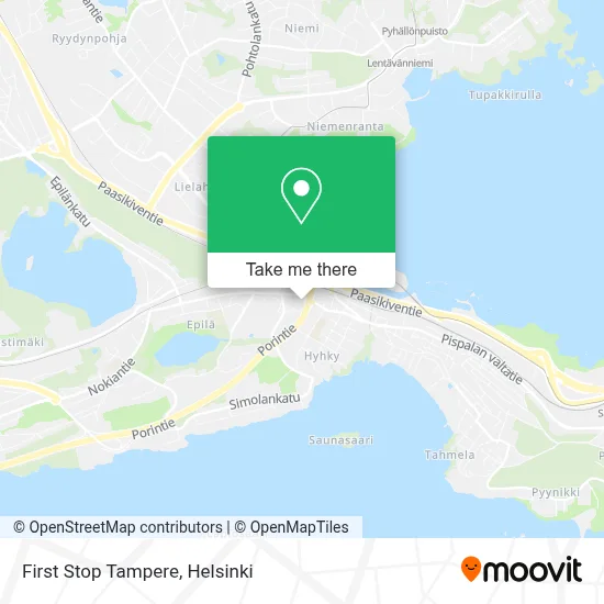 First Stop Tampere map