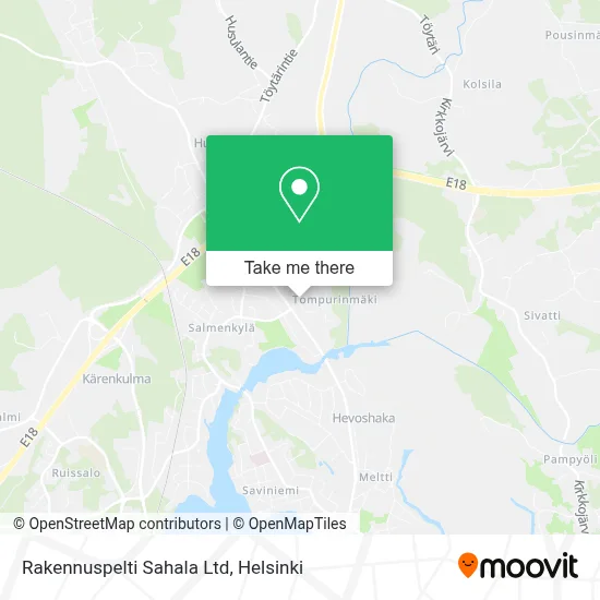 Rakennuspelti Sahala Ltd map