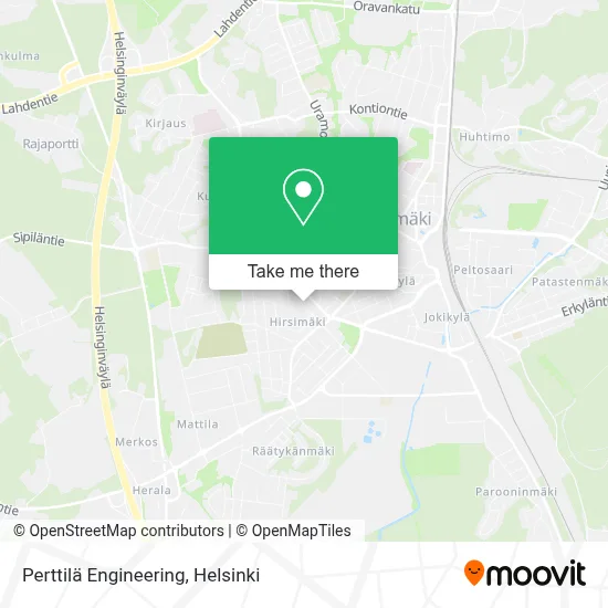 Perttilä Engineering map