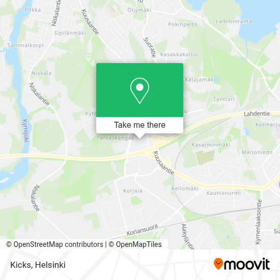 Kicks map