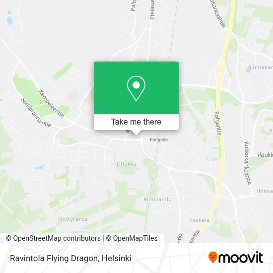 Ravintola Flying Dragon map