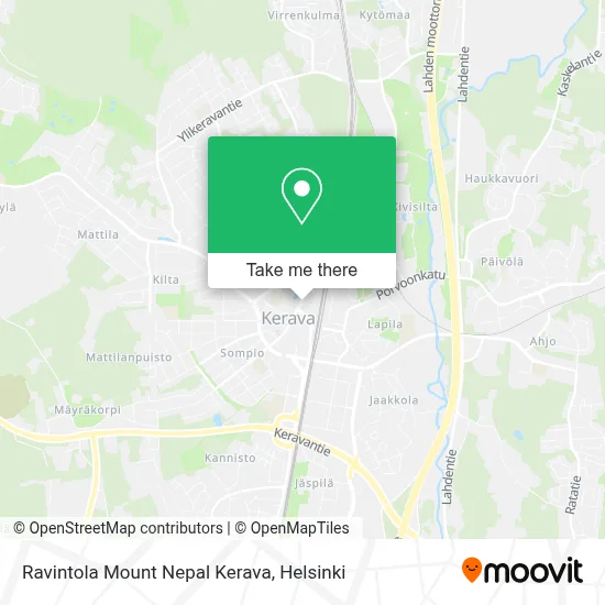 Ravintola Mount Nepal Kerava map