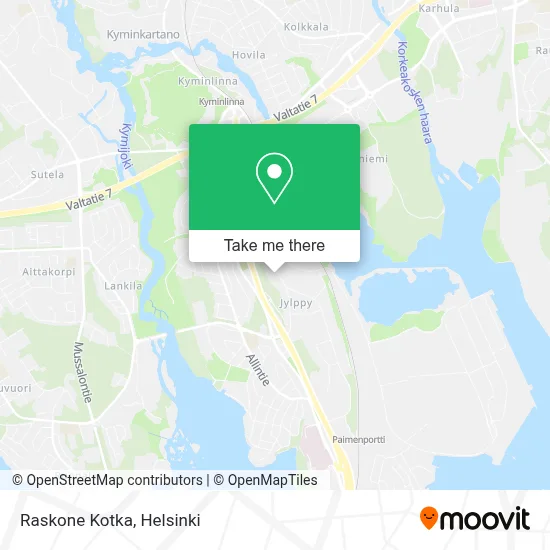 Raskone Kotka map