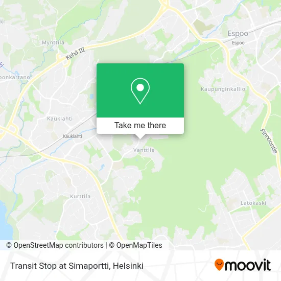 Transit Stop at Simaportti map