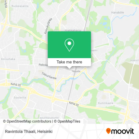 Ravintola Thaali map