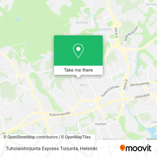 Tuholaistorjunta Express Torjunta map