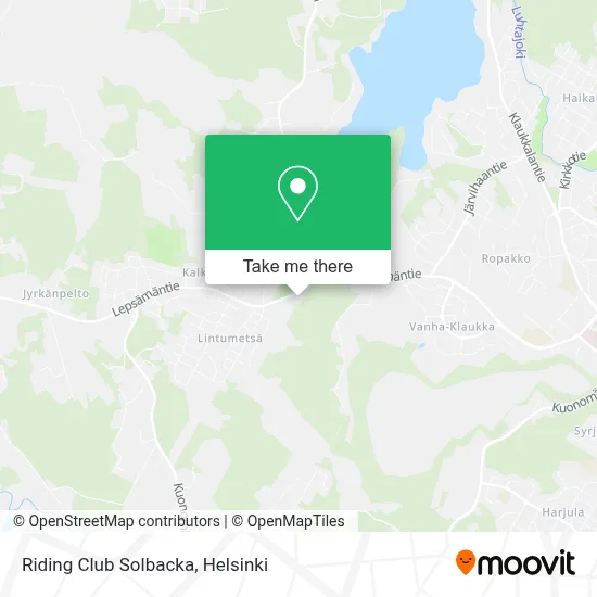 Riding Club Solbacka map