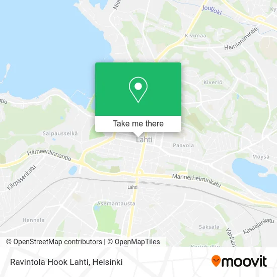 Ravintola Hook Lahti map